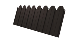 Профнастил С10B фигурный 0.5 Rooftop Бархат RR 32 темно-коричневый