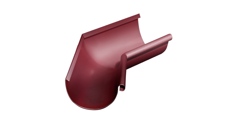Угол желоба внутренний Grand Line PU 135 гр 125 мм RAL 3005 красное вино