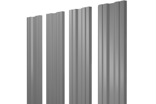 Штакетник Twin с прямым резом 0.45 PE RAL 7004 сигнальный серый