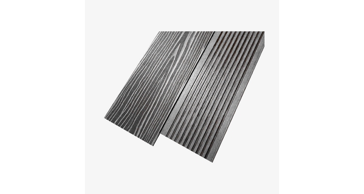 Террасная доска ДПК UnoDeck Solid 152×20 мм серый 3м