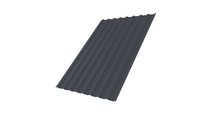 Профнастил С20В 0,7 PE RAL 7024 мокрый асфальт