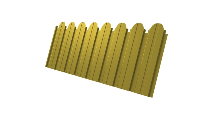 Профнастил С10B фигурный 0,45 PE RAL 1018 цинково-желтый