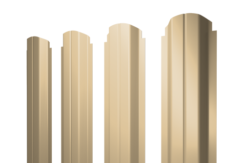 Штакетник П-образный А фигурный 0,4 PE RAL 1014 слоновая кость