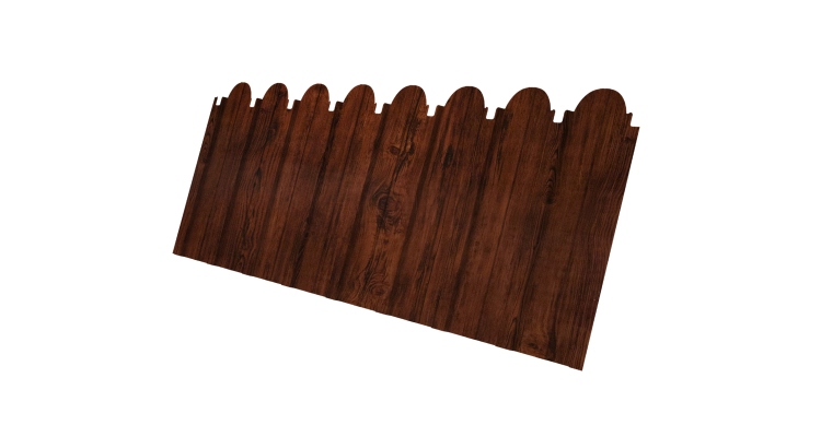 Профнастил С10A фигурный 0,45 Print Elite Cherry Wood TwinColor