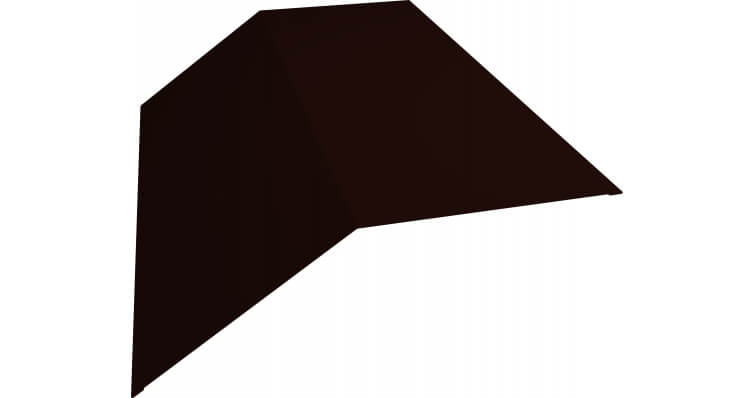 Планка конька 190х190 0,45 PE RR 32 темно-коричневый (2м)