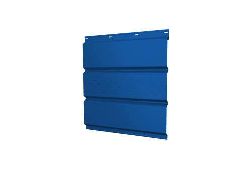 Софит металлический центральная перфорация 0,4 PE с пленкой RAL 5005 сигнальный синий