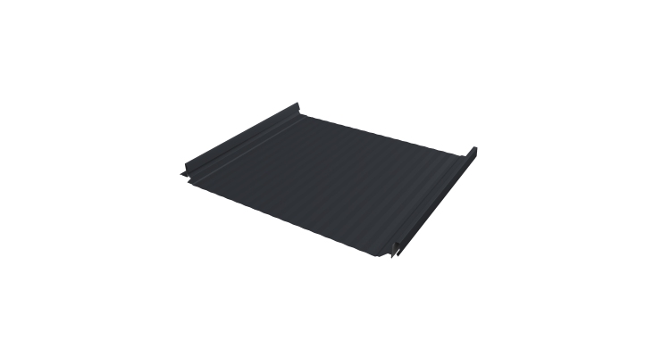 Кликфальц Pro Gofr Grand Line 0,5 Satin Matt с пленкой на замках RAL 7024 мокрый асфальт