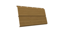 ЭкоБрус 0,345 Gofr 0.45 Print Elite с пленкой Honey Wood TwinColor