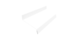 Отлив простой 50 0,5 Satin с пленкой RAL 9003 сигнальный белый (2м)