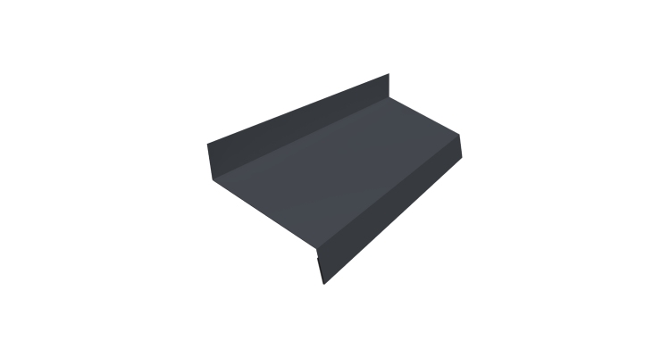 Отлив простой 50 0,5 Satin с пленкой RAL 7024 мокрый асфальт (2м)