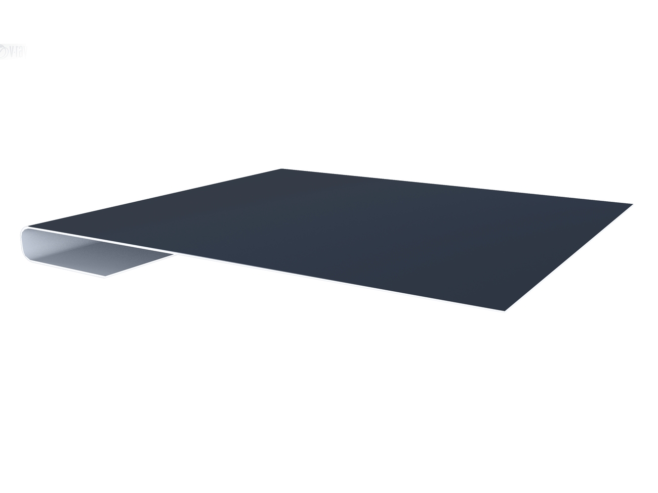 Планка завершающая простая 65мм GreenCoat Pural Matt RR 23 темно-серый (RAL 7024 мокрый асфальт)