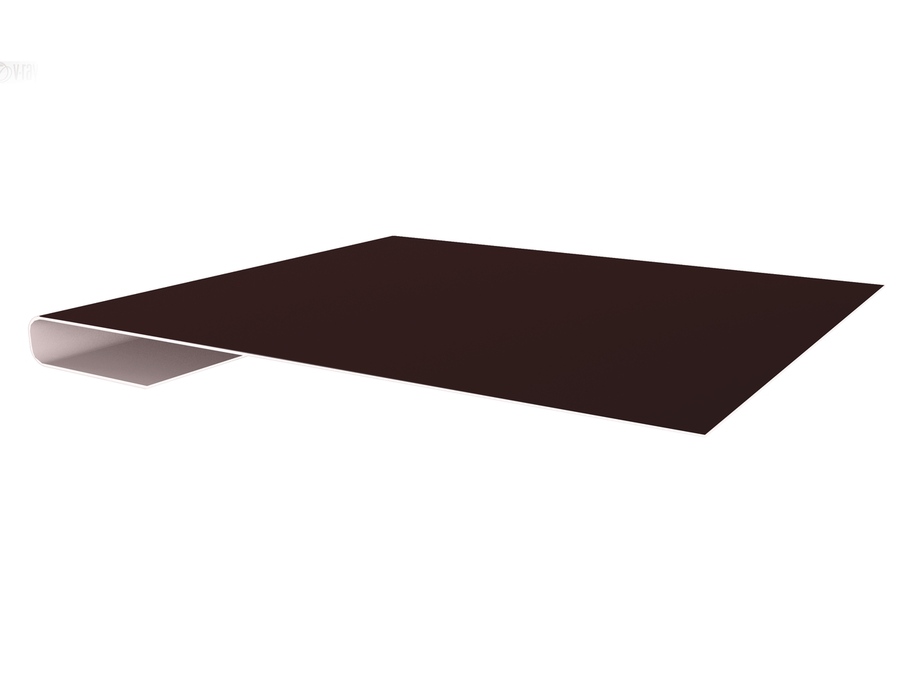 Планка завершающая простая 65мм GreenCoat Pural Matt RR 887 шоколадно-коричневый (RAL 8017 шоколад)