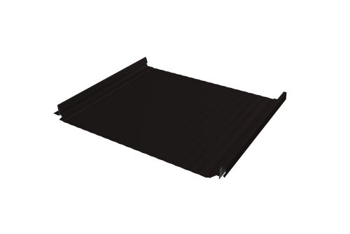 Кликфальц Pro Gofr Grand Line 0,45 PE с пленкой на замках RAL 9005 черный