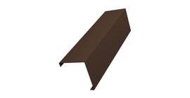 Декоративная накладка на столб универсальная угловая 80х80 для забора жалюзи 0,45 PE-Double RAL 8017 шоколад (1,8м)