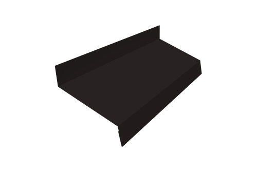 Отлив простой 50 0,45 PE с пленкой RAL 9005 черный (2м)