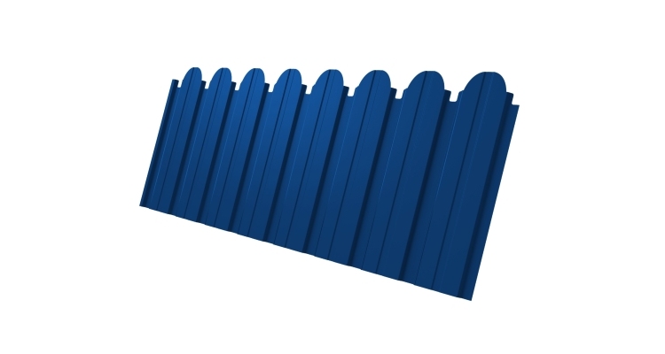 Профнастил С10B фигурный 0.5 Satin RAL 5005 сигнальный синий