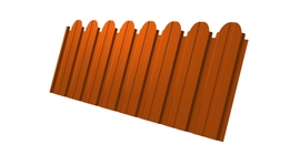 Профнастил С10B фигурный 0.45 PE RAL 2004 оранжевый