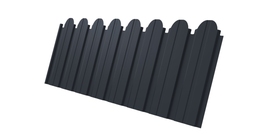 Профнастил С10B фигурный 0.5 Satin RAL 7024 мокрый асфальт