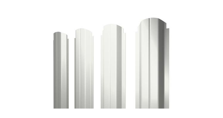 Штакетник П-образный A фигурный 0,5 Satin RAL 9003 сигнальный белый