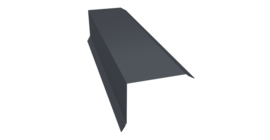 Планка торцевая 80х100 0,45 Drap TwinColor RAL 7024 мокрый асфальт (2м)