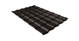 Металлочерепица кредо Grand Line 0,5 PurPro RR 32 темно-коричневый