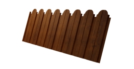 Профнастил C10B фигурный 0.45 Print Premium Golden Wood Intense FTC