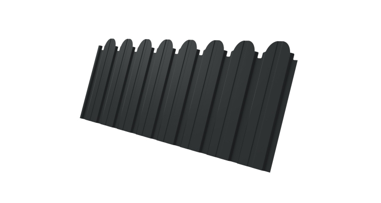 Профнастил C10B фигурный 0.45 Drap RAL 7016 антрацитово-серый