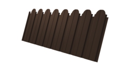 Профнастил C10B фигурный 0.5 Drap TX RAL 8017 шоколад