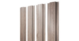 Штакетник Прямоугольный с прямым резом 0,45 Print Elite White Wood TwinColor