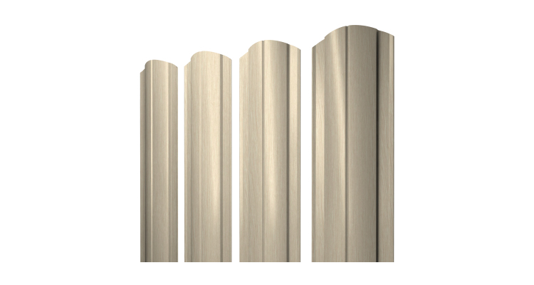 Штакетник Круглый фигурный 0,45 Print Elite Milky Wood TwinColor