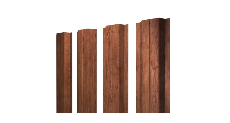 Штакетник П-образный A с прямым резом 0,45 Print Premium Rowan Fresh TwinColor