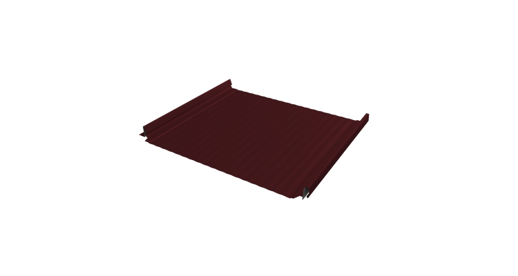 Кликфальц Pro Gofr Grand Line 0,5 PE с пленкой на замках RAL 3005 красное вино