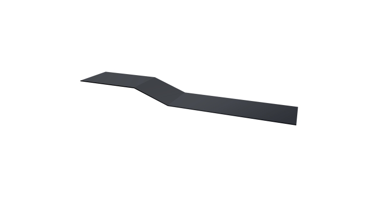 Планка крепежная фальц 0,45 Drap TwinColor RAL 7024 мокрый асфальт (3м)