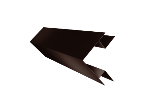 Планка угла внешнего сложного Блок-хаус new 0,45 Drap TwinColor RAL 8017 шоколад (2м)