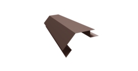 Планка угла внешнего сложного 135 градусов Блок-хаус new 0,45 Drap TwinColor RAL 8017 шоколад (3м)