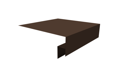 Планка околооконная сложная Блок-хаус new 200х50х27 0,45 Drap TwinColor RAL 8017 шоколад (2м)