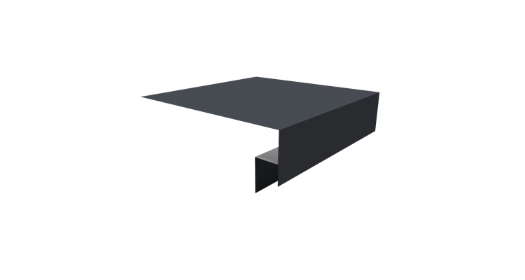 Планка околооконная сложная Блок-хаус new 250х50х27 (j-фаска) 0,5 Drap RAL 7024 мокрый асфальт (3м)