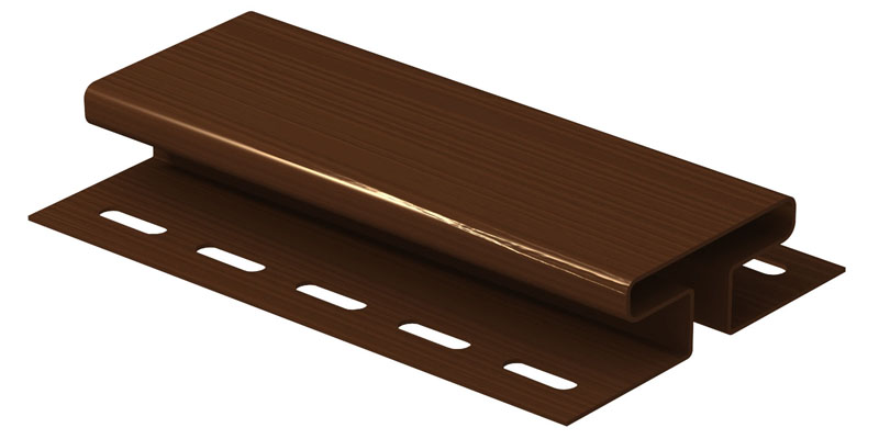 Соединительная планка сайдинга 3050 ЮП (уп 10 шт), цвет коричневый