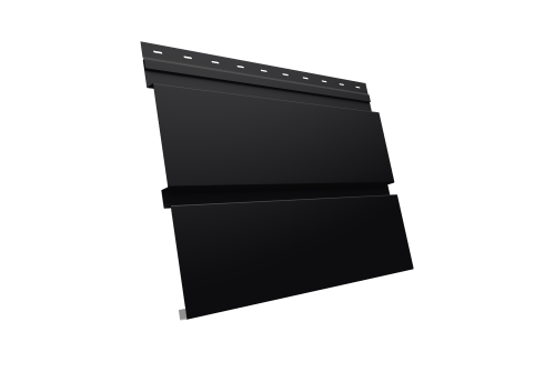 Софит металлический Квадро Брус без перфорации 0,45 Drap TX с пленкой RAL 9005 черный