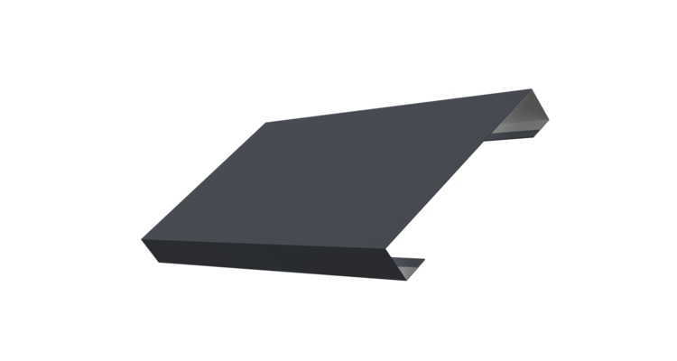 Ламель лицевая 125 забора жалюзи Texas 0.45 Drap-double TX RAL 7024 мокрый асфальт