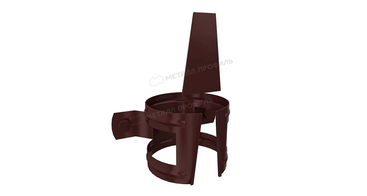 Держатель трубы (на дерево) Металл Профиль GRANDSYSTEM D90 RAL 8017