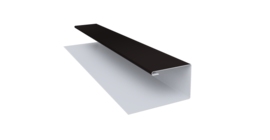 Планка П-образная Экобрус Grand Line 0,45 Drap ST RAL 9005 черный (3м)