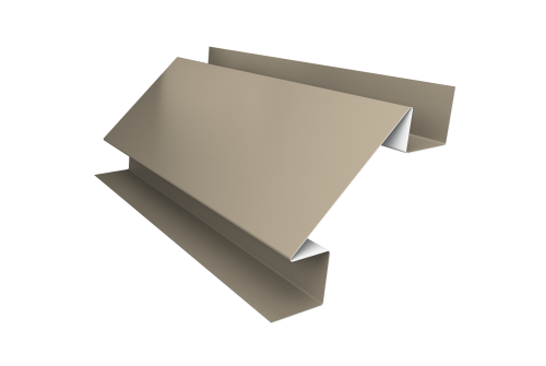 Планка угла внутреннего сложного Экобрус Grand Line 0,5 Satin с пленкой RAL 1015 светлая слоновая кость (3м)