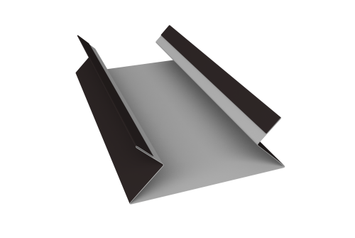 Планка угла внутреннего составная верхняя 0,45 PE с пленкой RAL 9005 черный (2м)