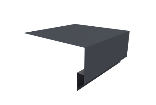 Планка околооконная сложная Экобрус Grand Line 250х75х25 0,45 PE с пленкой RAL 7024 мокрый асфальт (2м)