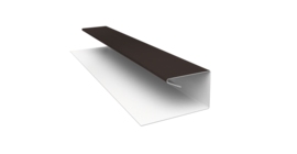 Планка П-образная завершающая сложная (КД) 0,5 Drap RR 32 темно-коричневый (3м)