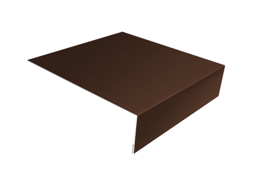 Планка лобовая/околооконная простая 190х50 0,5 Satin Matt RAL 8017 шоколад (3м)