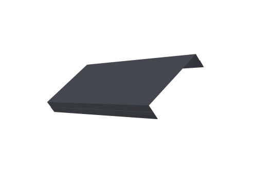 Ламель обратная 125 забора жалюзи Texas стартовая/финишная для калиток и ворот 0,45 PE-Double с пленкой RAL 7024 мокрый асфальт