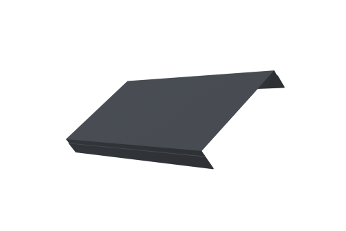 Ламель обратная 150 забора жалюзи Texas стартовая/финишная для калиток и ворот 0,45 Drap-double TX RAL 7024 мокрый асфальт