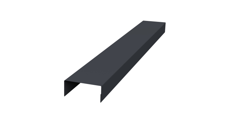 Крышка 45х20 жалюзи Texas 0,5 Satin Matt TX RAL 7024 мокрый асфальт (2м)